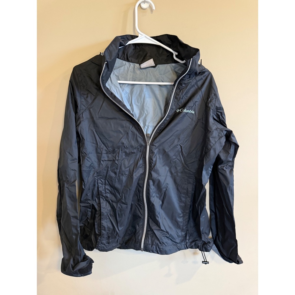 Columbia Sportswear Women's Black Lightweight Hooded Water Resistant‎ Jacket  M